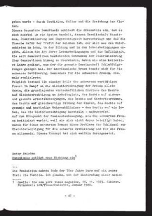 Feminismus schlägt neue Richtung ein