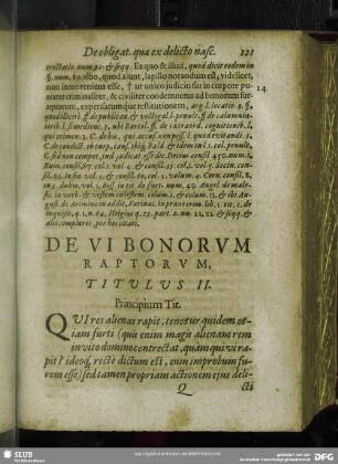 De Vibonorum Raptorum, Titulus II.