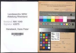 Entnazifizierung Hans Peter Hanebeck , geb. 05.06.1918 (Kaufmaennischer Angestellter)