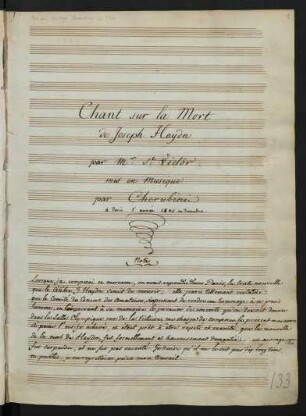 Chant sur la mort de Haydn; V (3), orch; c-Moll