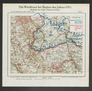 Karte 7. Die Westfront bei Beginn des Jahres 1915. Abschnitt der Armee-Abteilung Strantz.