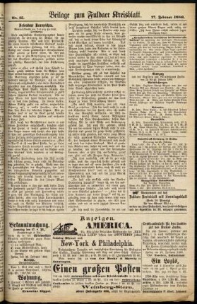 Zweite Ausgabe vom Samstag, den 27. Februar 1886.