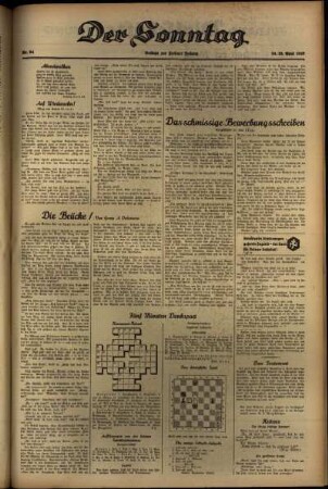 Zweite Ausgabe vom Samstag, den 24. April 1937.
