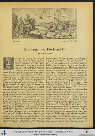 Hoch ragt der Fleckenstein.