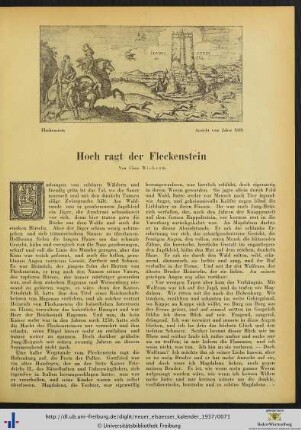 Hoch ragt der Fleckenstein.