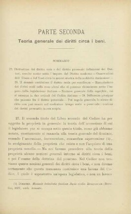 Parte seconda. Teoria generale dei diritti circa i beni
