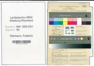 Entnazifizierung Friedrich Rohmann , geb. 20.02.1886 (Richter)