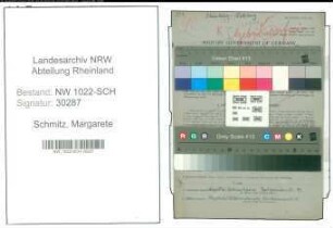 Entnazifizierung Margarete Schmitz , geb. 22.10.1902 (Naeherin)