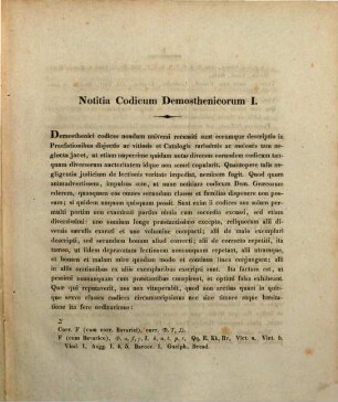 Notitia Codicum Demosthenicorum : examina solemnia Gymnasii Francofurt. 1