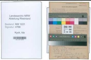 Entnazifizierung Ida Kyck , geb. 22.06.1900 ()