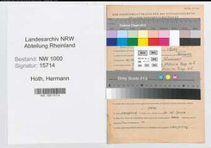 Entnazifizierung Hermann Hoth, geb. 26.09.1902 (Ingenieur)