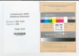 Entnazifizierung Emil Voigt , geb. 00.00.0000 (Waechter)