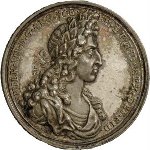 Medaille von N. Chevalier auf die Krönung Wilhelms III. von Oranien-Nassau zum König von England, 1689