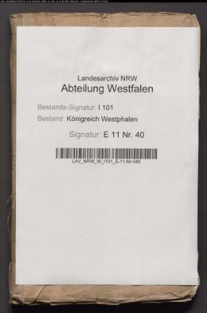 Von den Debitoren des aufgehobenen Domkapitels Paderborn eingegangene Kapitalien. Vorprovenienz: Domäneninspektion Paderborn