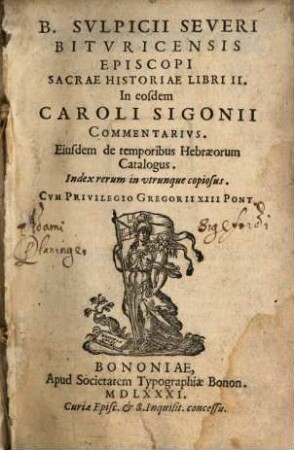 Historiae sacrae ... libri duo