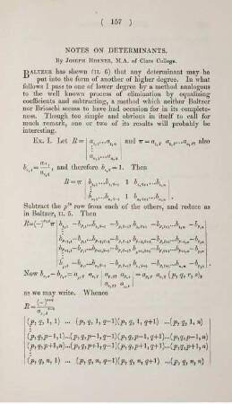Notes on determinants.