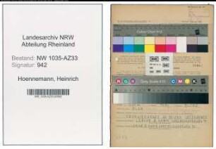 Entnazifizierung Heinrich Hoennemann , geb. 26.06.1906 (Bergmann)
