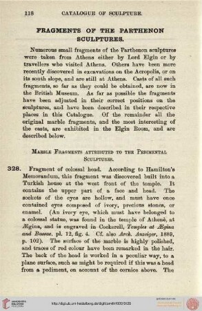 Fragments of the Parthenon sculptures