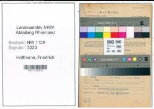 Entnazifizierung Friedrich Hoffmann , geb. 03.12.1899 (Polizist)