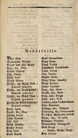 Deutsch-russisches Handwörterbuch, worin die nothwendigsten russischen Wörter, Gespräche und Zahlen enthalten sind