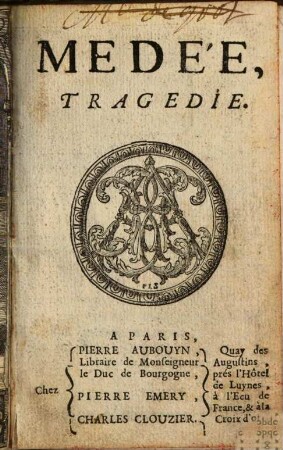 Medée : Tragédie