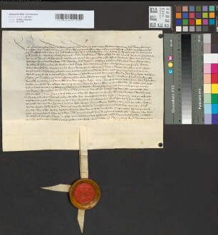 Quittung Pfalzgrafen Wilhelms und Ludwigs, Herzöge von Bayern, über eine Ratenzahlung des Erzbischofs Hermann an einer von ihrem Vater, Herzog Albrecht, herkommenden Schuldforderung.