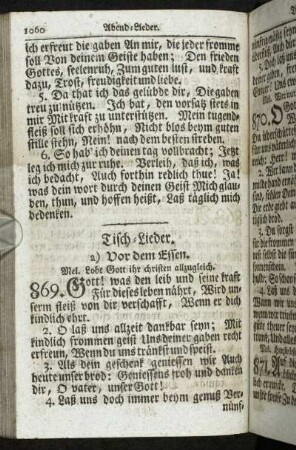 Tisch-Lieder.