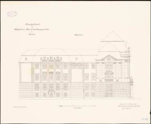 Oberverwaltungsgericht, Berlin-Charlottenburg: Westansicht 1:100