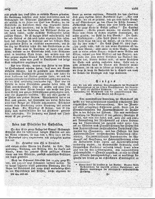Einiges über die von mir erfundene Anwendungsweise der Mathematik auf Betrachtungen an den höhern Manifestationen des Naturlebens, selbst auf physisches Erscheinen, - von mit bekannt: Anwendung der Mathematik nach der parallelisierenden Methode.