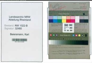 Entnazifizierung Karl Beiersmann , geb. 20.04.1889 (Bandwirker)