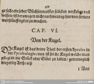 CAP. VI. Von der Kugel.