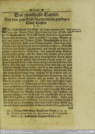 Das zwantzigste Capitel. Von dem zum Stifft Gandersheim gehörigen Clauß-Closter