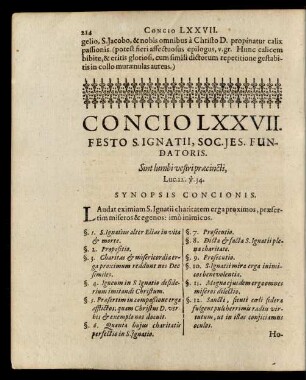 Concio LXXVII. Festo S. Ignatii, Soc. Jes. Fundatoris.