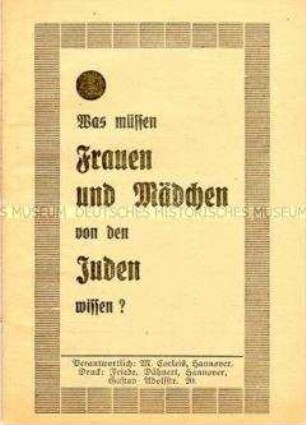 Antisemitische Propagandabroschüre