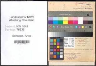 Entnazifizierung Anna Schoepp , geb. 06.03.1900 ()