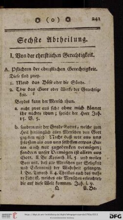 Sechste Abtheilung