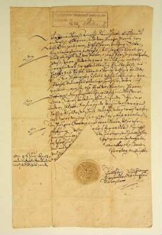 Zahlungsverpflichtung der Stadt Neustadt an Anthony Otto von Forsterhausen