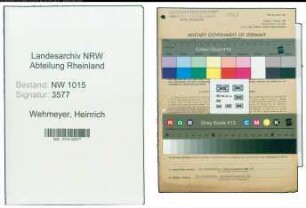 Entnazifizierung Heinrich Wehmeyer , geb. 31.07.1909 (Meister)