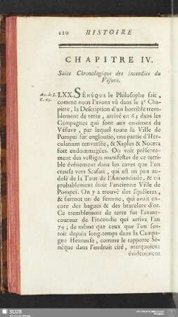 Chapitre IV. Suite Chronologique des incendies du Vésuve