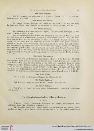 Die Standesherrschaften Oberschlesiens