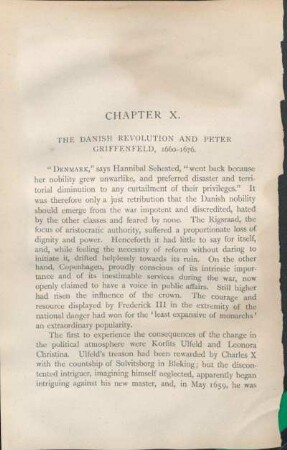 Chapter X. The Danish Revolution And Peter Griffenfeld, 1660-1676.