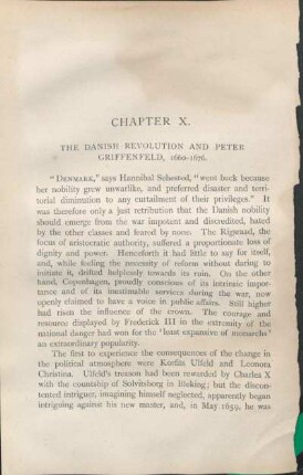 Chapter X. The Danish Revolution And Peter Griffenfeld, 1660-1676.