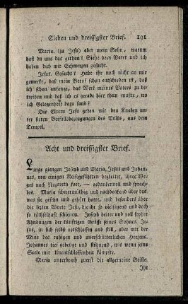 Acht und dreissigster Brief.