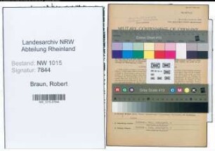 Entnazifizierung Robert Braun , geb. 01.04.1896 (Kaufmaennischer Angestellter)
