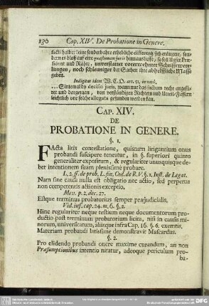 Cap. XIV. De Probatione In Genere