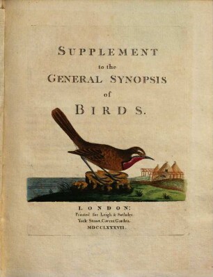 A general synopsis of birds. [4,1], Supplement ; [1]