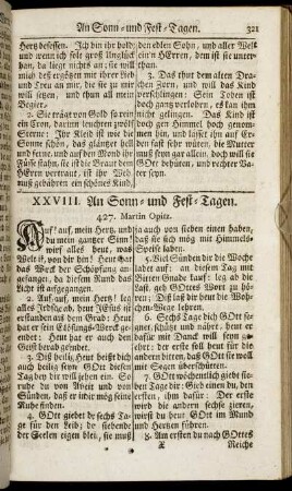 XXVIII. An Sonn- und Fest-Tagen.