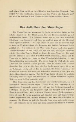 Das Aufblühen der Mozartoper