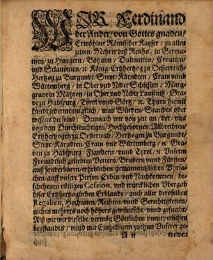 Copia, Deß Andern Mandats Der Röm. Kayß. May. Declarirten Condemnirten und Publicirten Rebellen unnd Feind deß Vatterlandts, mit Ihrem Namen benendt