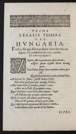 Prima Legalis Tessera Pro Hungaria.